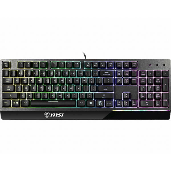 MSI Vigor GK30, Plunger Switches, Gold-plated connector, USB 2.0, RGB, US Layout Keyboard