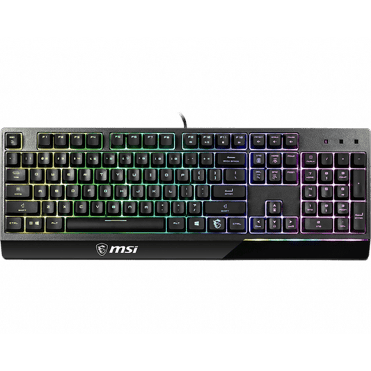 MSI Vigor GK30, Plunger Switches, Gold-plated connector, USB 2.0, RGB, US Layout Keyboard