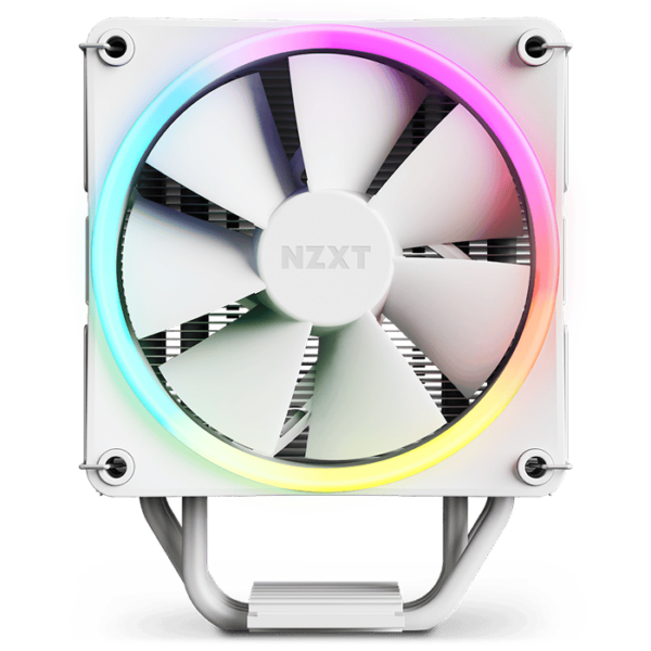NZXT T120 RGB CPU Air Cooler with RGB, Intel 1700, 115X & 1200, AM5 & AM4, White
