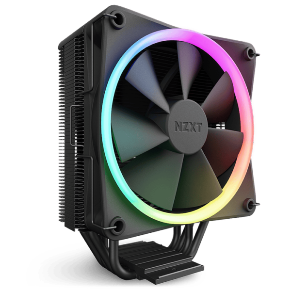 NZXT T120 RGB CPU Air Cooler with RGB, Intel 1700, 115X & 1200, AM5 & AM4, Black