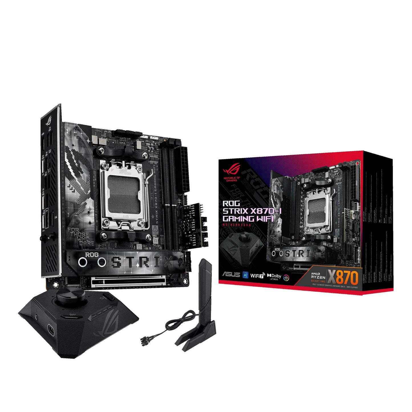 ASUS ROG STRIX X670E-I GAMING WIFI AMD X670E Mini-ITX AM5 DDR5 WiFi 6E Motherboard