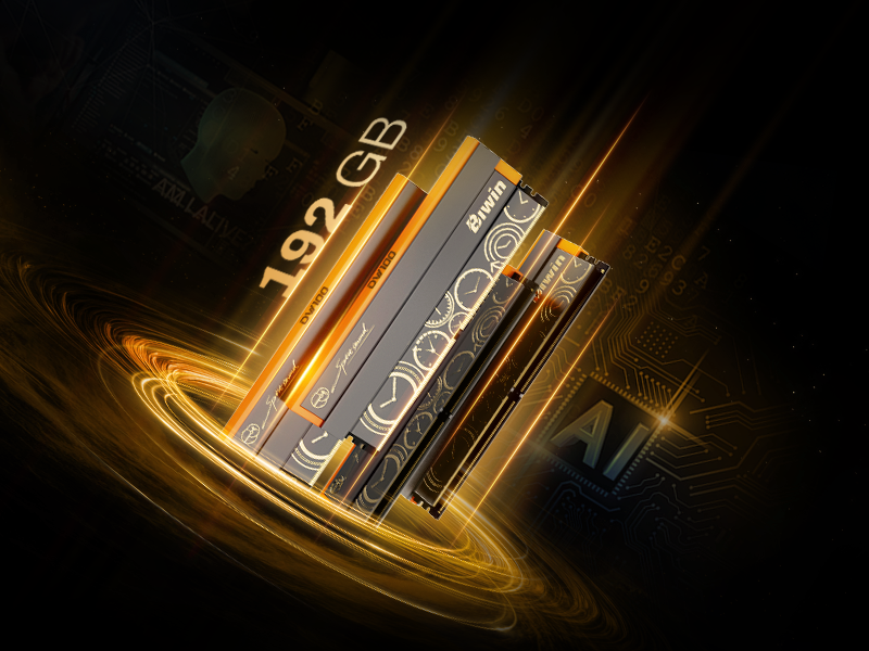 BIWIN Black Opal OC Lab Gold Edition DW100 192GB (48GB x 4) DDR5-6000 CL28 RGB Memory Kit