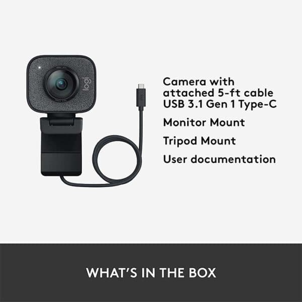 Logitech StreamCam Live Streaming Webcam GRAPHITE-USB-N/A-EMEA-8PK