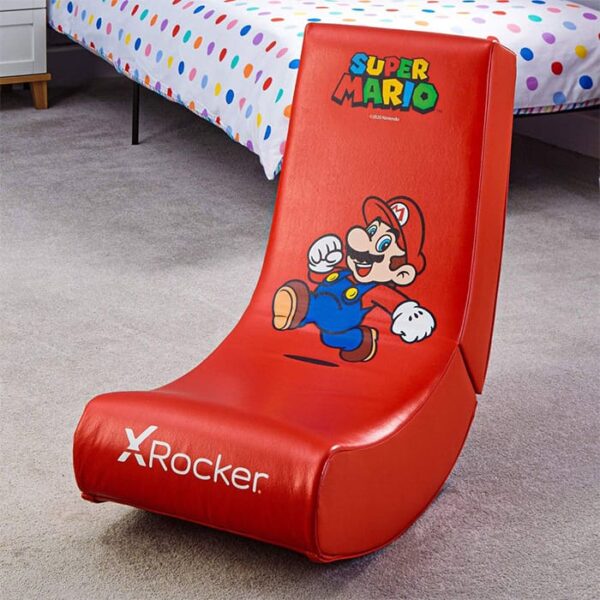 X Rocker Officially Licensed Nintendo Super Mario Bros Video Rocker Gaming Chair - Joy Collection (Red, Mario)