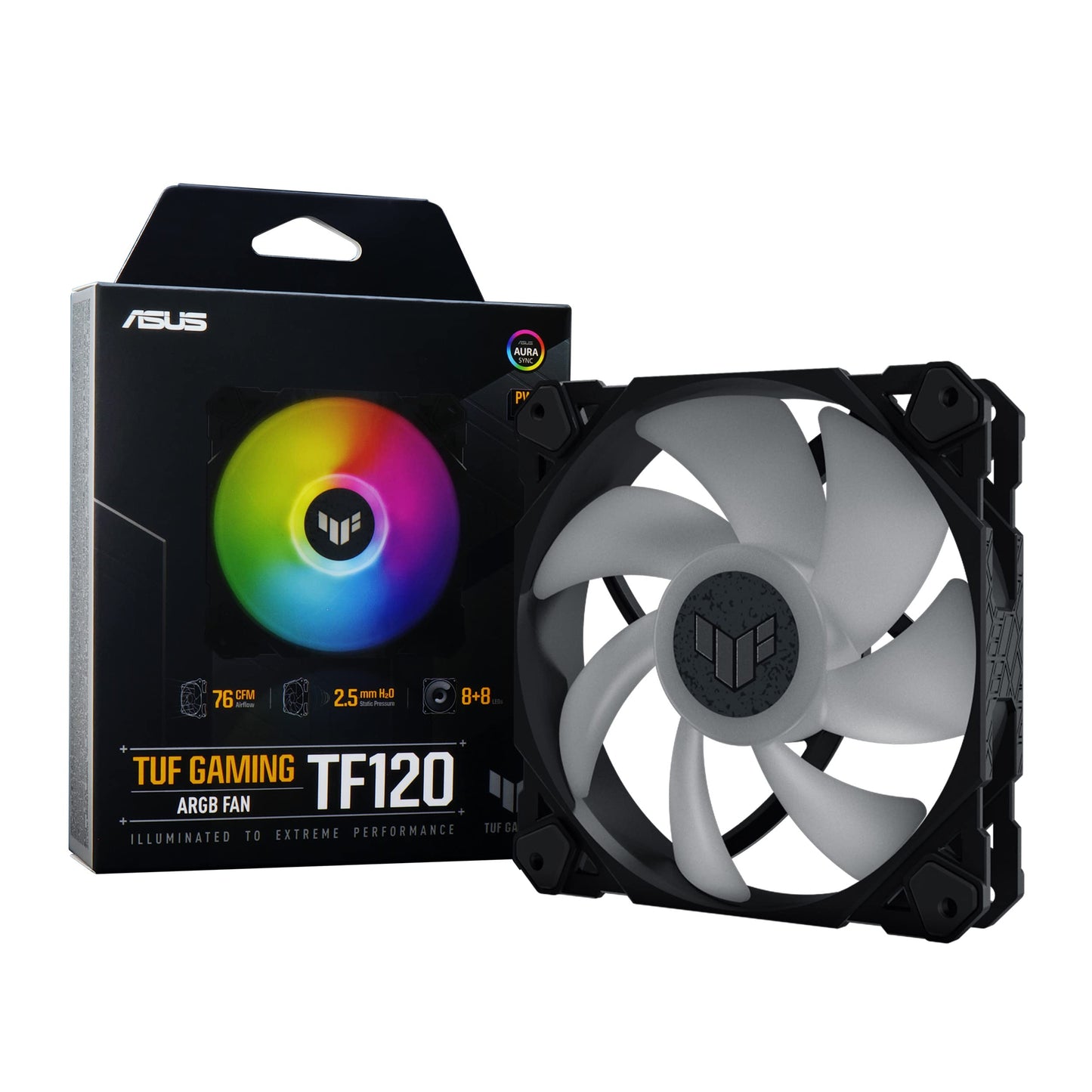 ASUS TUF Gaming TF120 ARGB 120mm PWM Case Fan - Single Pack