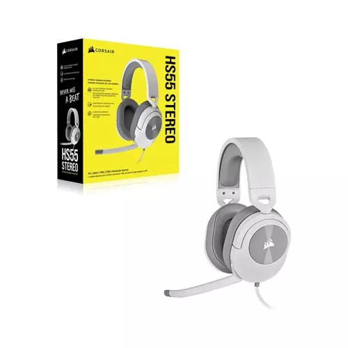 Corsair HS55 SURROUND Wired Gaming Headset - White