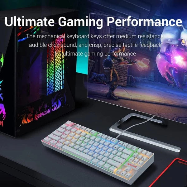 Redragon KUMARA Mechanical Gaming Keyboard White-Red switch