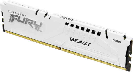 Kingston FURY Beast 32GB DDR5 6000MT/s CL30 RGB White Desktop Memory – Intel XMP 3.0 / AMD Certified – KF560C30BWE‑32