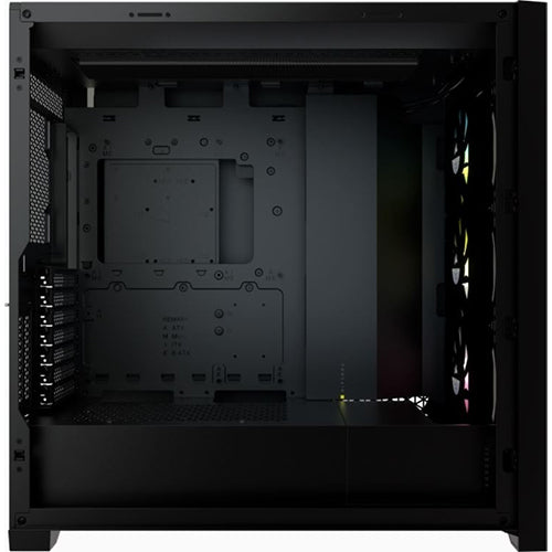 CORSAIR iCUE 5000X RGB Tempered Glass Mid-Tower ATX PC Smart Case — Black