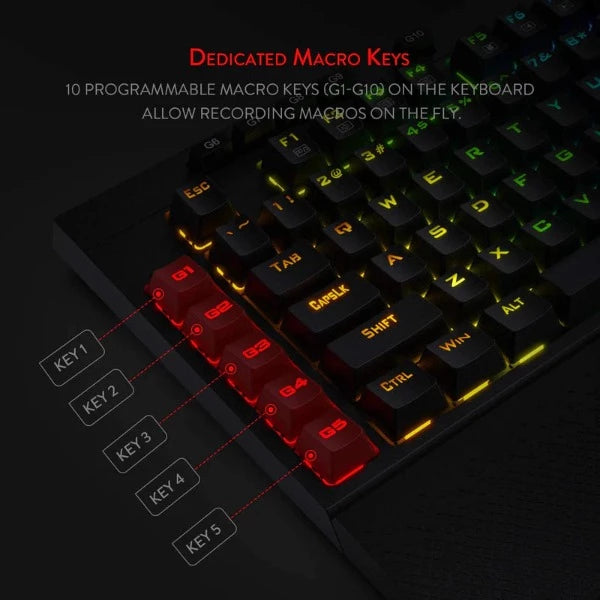 Redragon VISHNU, wired & 2.4G mechanical keyboard, RGB