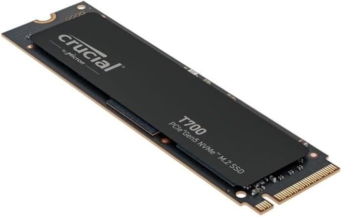 Crucial T700 1TB M.2 NVMe PCIe Gen5 SSD - Up to 11,700MB/s Extreme Performance Storage