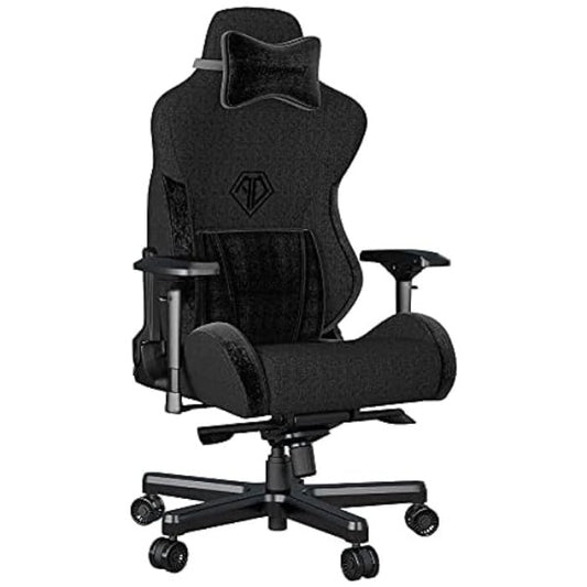 Anda Seat T-Pro 2 Pro Gaming Chair Black Fabric - Premium Fabric Gaming Chair, Desk Chairs with Neck, Lumbar Back Support Pillow Gaming Seat