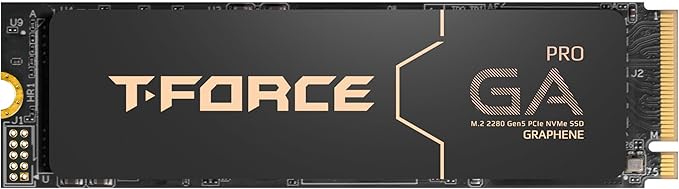 T-FORCE GA PRO 1TB PCIe 5.0 NVMe M.2 SSD – Up to 10,000MB/s Extreme Speed