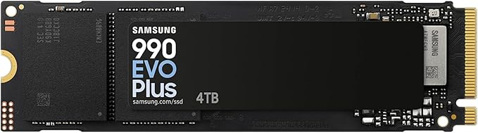 Samsung 990 EVO Plus 4TB PCIe 5.0 NVMe M.2 SSD – Up to 7,250MB/s High-Speed Storage
