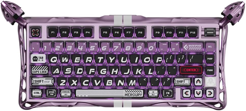 GravaStar Mercury V75 Pro Iron Purple 75% Hall Effect Magnetic Gaming Keyboard