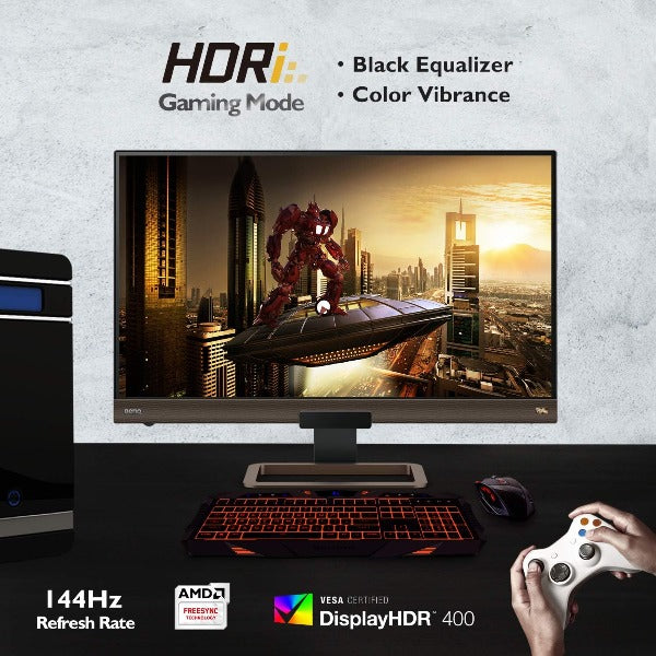 BenQ EX2780Q 27" QHD 2560 x 1440 5ms 144Hz 2xHDMI, DisplayPort USB Type-C AMD FreeSync Built-in Speakers LED Backlit IPS Gaming Monitor