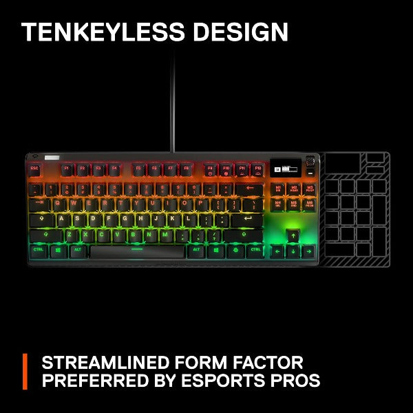 SteelSeries Apex Pro TKL (2023) Wired Tenkeyless Esports Keyboard with Adjustable Switches