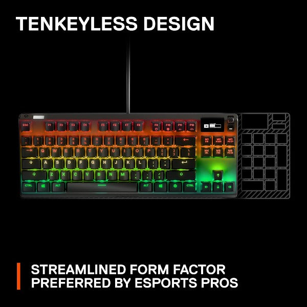SteelSeries Apex Pro TKL (2023) Wired Tenkeyless Esports Keyboard with –