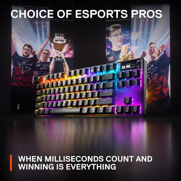SteelSeries Apex Pro TKL (2023) Wired Tenkeyless Esports Keyboard with Adjustable Switches