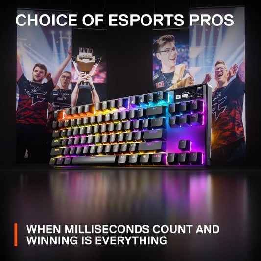 SteelSeries Apex Pro TKL (2023) Wired Tenkeyless Esports Keyboard with Adjustable Switches