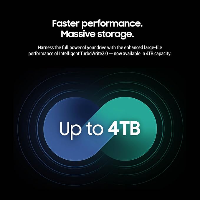 Samsung 990 EVO Plus 4TB PCIe 5.0 NVMe M.2 SSD – Up to 7,250MB/s High-Speed Storage