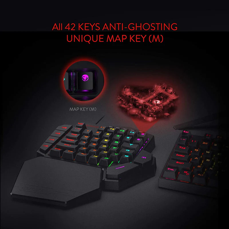Redragon DITI K585 One Handed, Wired Mechanical Keyboard, RGB
