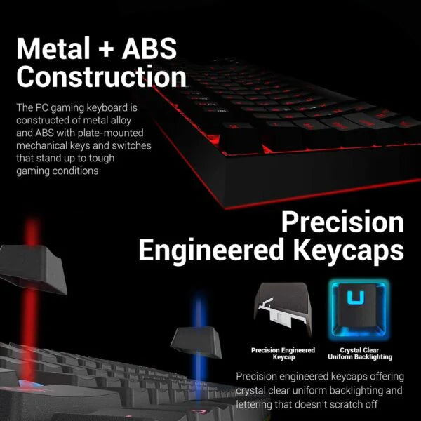 Redragon 4in1 combo: K552-2+M601+H120+P001, w/adapter