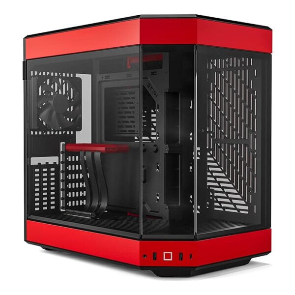 HYTE Y60 Modern Aesthetic Mid-Tower ATX Gaming PC Case ,Red  and Black