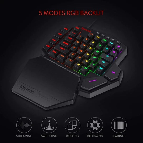 Redragon DITI K585 One Handed, Wired Mechanical Keyboard, RGB