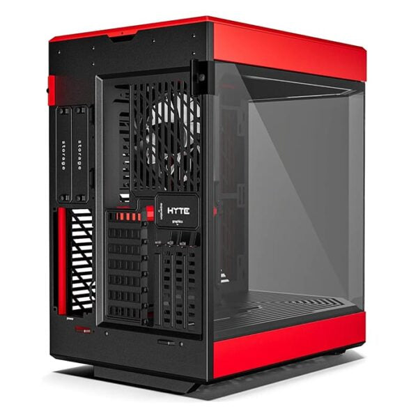 HYTE Y60 Modern Aesthetic Mid-Tower ATX Gaming PC Case ,Red  and Black
