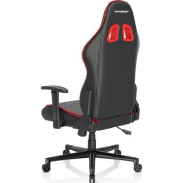 DXRacer Prince Series P132 Gaming Chair, 1D Armrests with Soft Surface, Black and Red