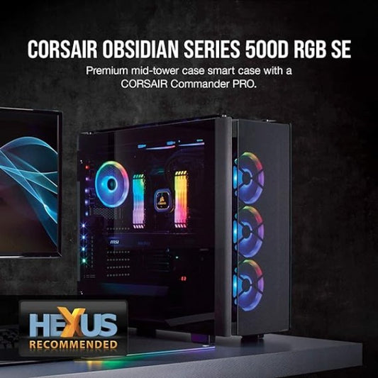 CORSAIR Obsidian Series 500D RGB SE Premium Mid-Tower Case, Black