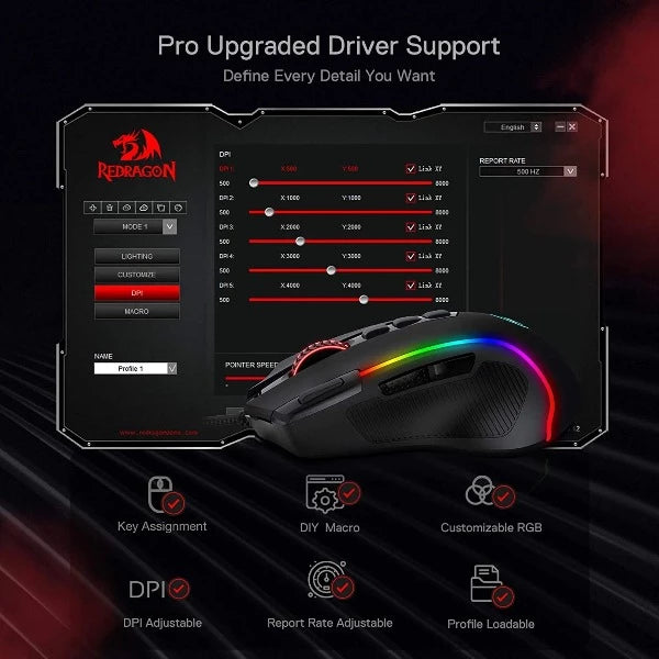 Redragon Predator Wired Gaming Mouse