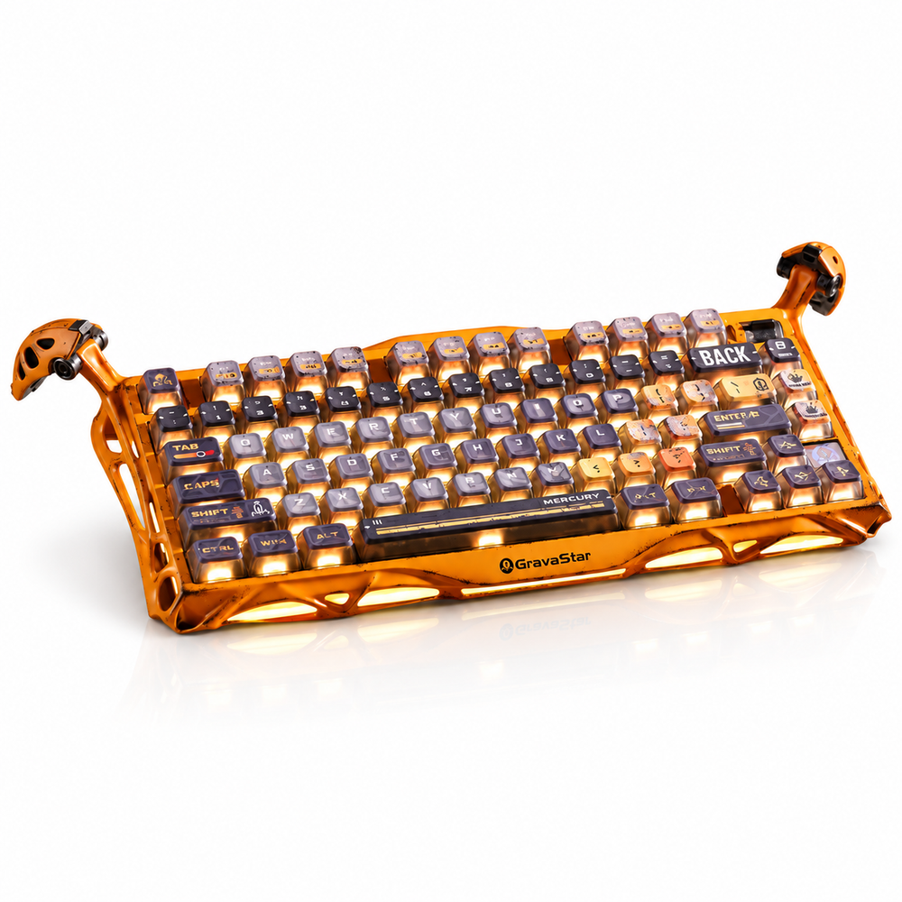 GravaStar Mercury K1 Pro 75% Wireless Mechanical Gaming Keyboard – Battle-Worn Yellow Special Edition