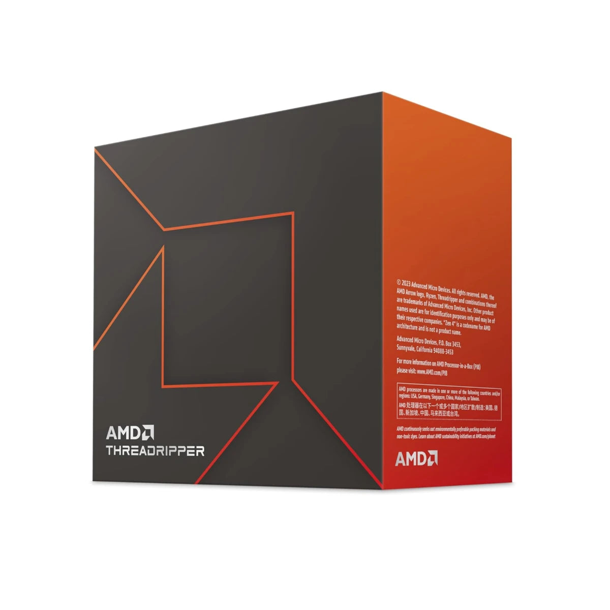AMD Ryzen Threadripper 7980X Processor Box – 64‑Core Zen 4, sTR5, Up to 5.1GHz, 256MB L3 Cache, DDR5, PCIe 5.0