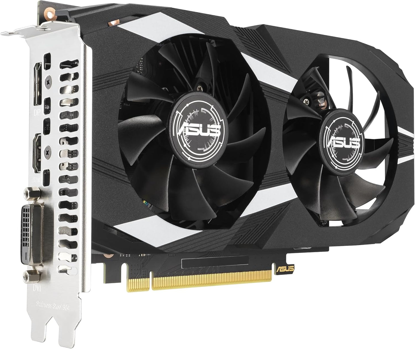 ASUS Dual GeForce RTX™ 3050 OC Edition 6GB GDDR6 Gaming Graphics Card (PCIe 4.0, HDMI 2.1, DisplayPort 1.4a, DVI-D, 2-Slot, Dual Fan, 0dB Technology)