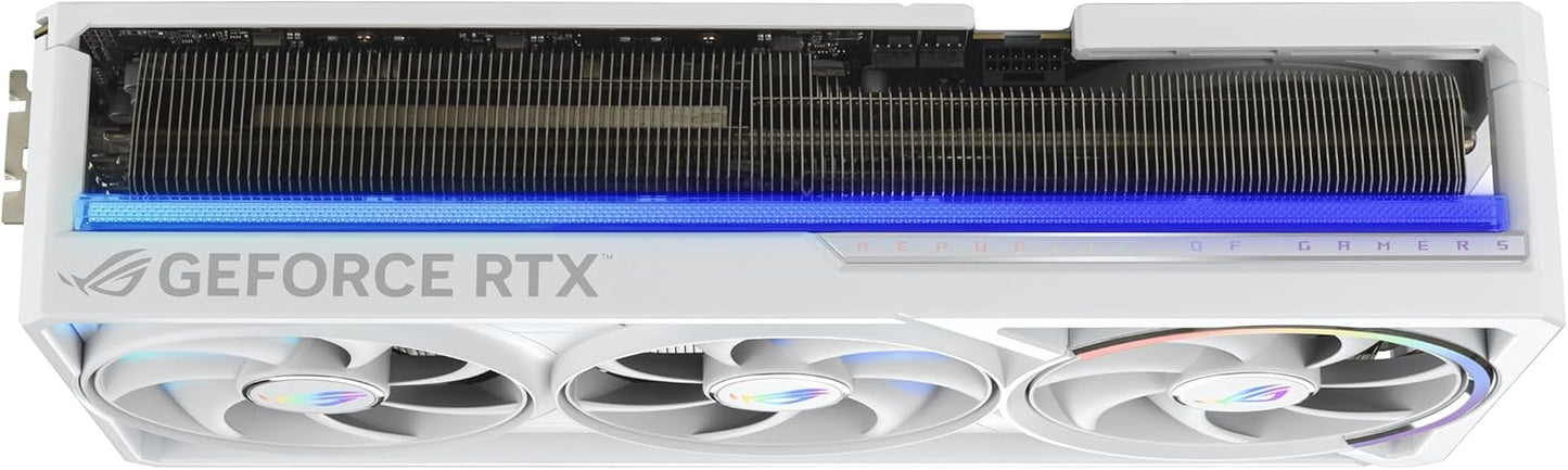 ASUS ROG Astral GeForce RTX™ 5090 OC Edition White 32GB GDDR7 Gaming Graphics Card (PCIe 5.0, DLSS 4, 2x HDMI 2.1b, 3x DisplayPort 2.1b, 3.8-Slot, Quad Fan, Vapor Chamber)