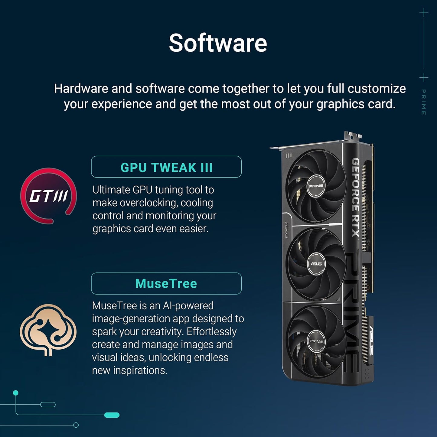 ASUS Prime GeForce RTX™ 5070 OC Edition 12GB GDDR7 Gaming Graphics Card (PCIe 5.0, DLSS 4, HDMI 2.1b, 3x DisplayPort 2.1b, 2.5-Slot, SFF Ready, Dual BIOS, Axial-tech Fans)