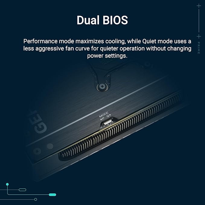 ASUS Prime GeForce RTX™ 5080 OC Edition 16GB GDDR7 Gaming Graphics Card (PCIe 5.0, DLSS 4, HDMI 2.1b, 3x DisplayPort 2.1a, SFF Ready, Dual BIOS, Axial-tech Fans)