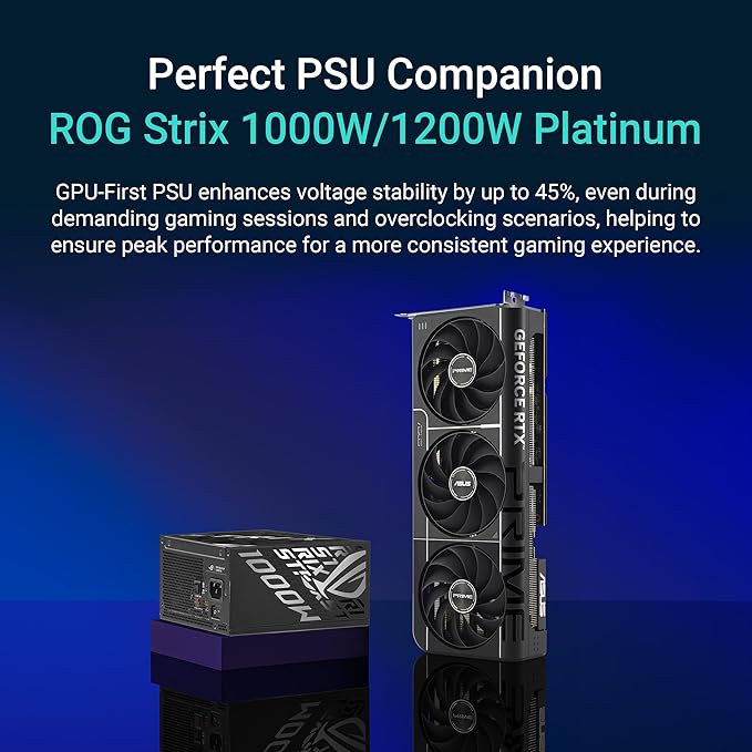 ASUS Prime GeForce RTX™ 5080 OC Edition 16GB GDDR7 Gaming Graphics Card (PCIe 5.0, DLSS 4, HDMI 2.1b, 3x DisplayPort 2.1a, SFF Ready, Dual BIOS, Axial-tech Fans)