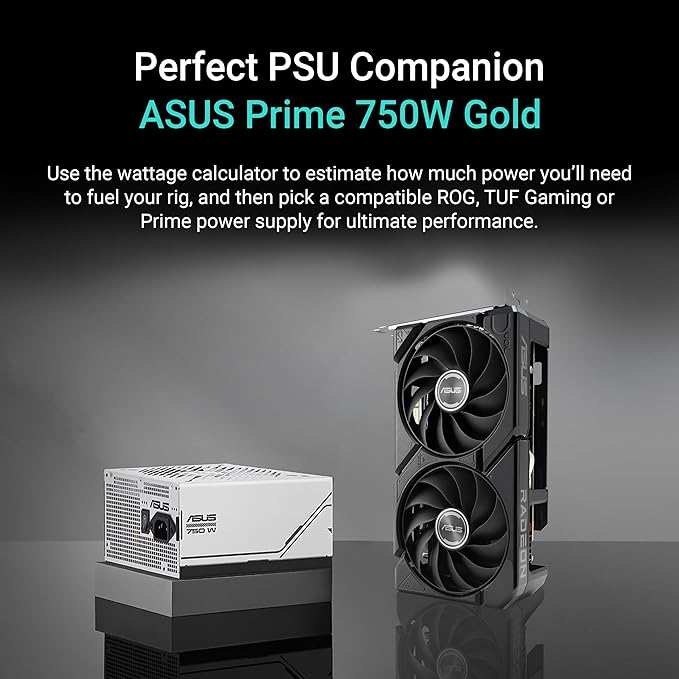 ASUS Dual Radeon™ RX 9060 XT 16GB GDDR6 Graphics Card (PCIe 5.0, HDMI 2.1b, DisplayPort 2.1a, 2.5-Slot, Axial-tech Fan, 0dB Technology)