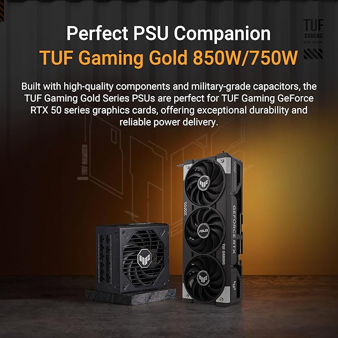 ASUS TUF Gaming GeForce RTX™ 5060 OC Edition 8GB GDDR7 Gaming Graphics Card (PCIe 5.0, DLSS 4, HDMI 2.1b, 3x DisplayPort 2.1b, 3.1-Slot, Military-grade Components)