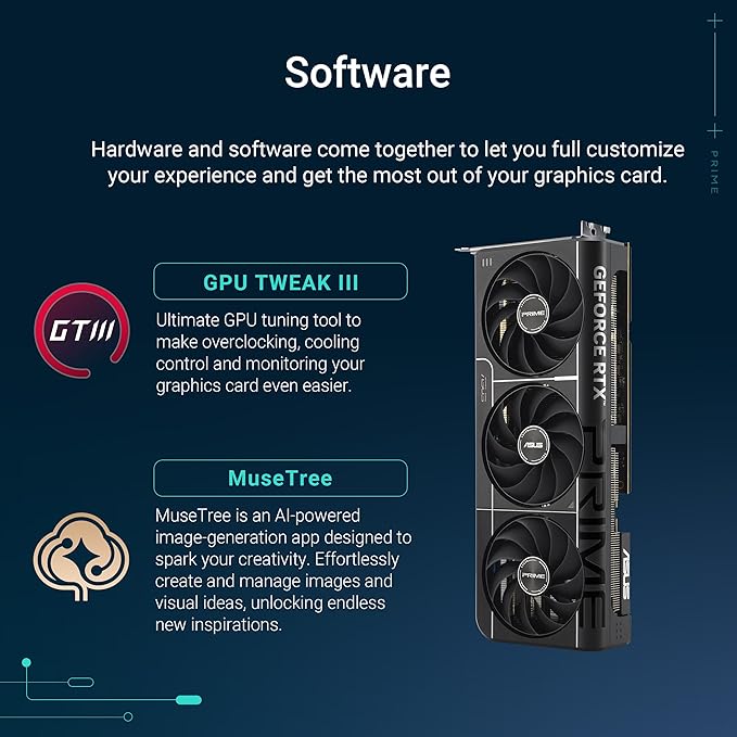 ASUS TUF Gaming GeForce RTX™ 5070 OC Edition 12GB GDDR7 Gaming Graphics Card (PCIe 5.0, DLSS 4, HDMI 2.1b, 3x DisplayPort 2.1b, 3.1-Slot, Military-grade Components, Black)