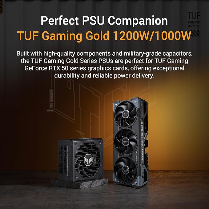 ASUS TUF Gaming GeForce RTX™ 5080 OC Edition 16GB GDDR7 Gaming Graphics Card (PCIe 5.0, DLSS 4, 2x HDMI 2.1b, 3x DisplayPort 2.1b, 256-bit, RGB, Military-grade Components)