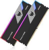 Acer Predator Vesta II RGB 32GB (2x16GB) DDR5‑6000 CL32 Desktop Memory Kit – Silver – AMD EXPO & Intel XMP 3.0 – BL.9BWWR.379