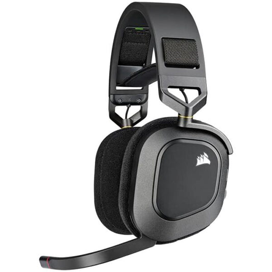 CORSAIR HS80 RGB WIRELESS Premium Gaming Headset with Spatial Audio Carbon