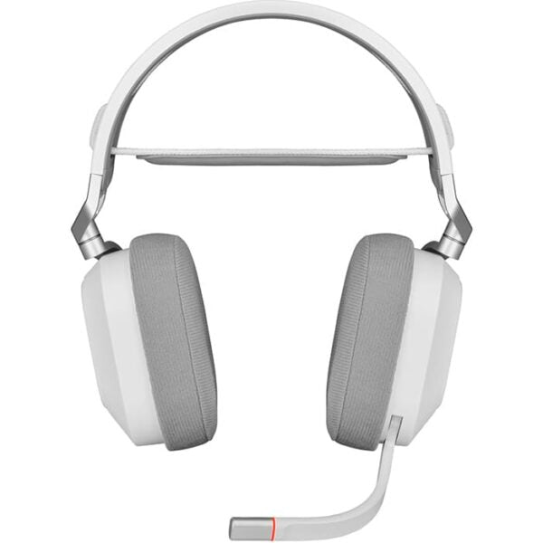 CORSAIR HS80 RGB WIRELESS Premium Gaming Headset with Spatial Audio, White