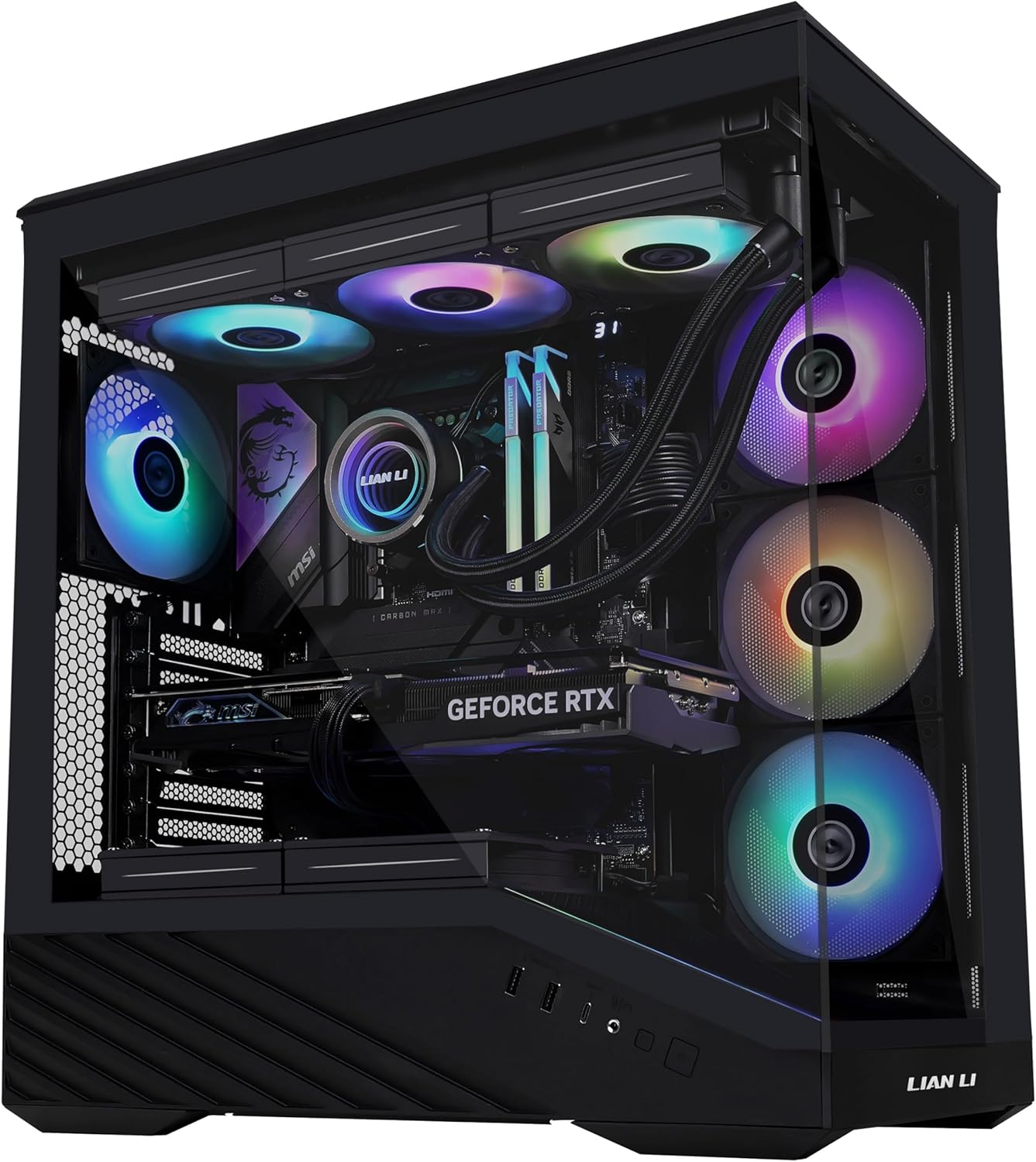 Emarat Gamers Gaming PC – i5‑14400F, RTX 5060 Ti 16GB, 16GB DDR5 6000MHz, 1TB NVMe SSD, Wi‑Fi, 240mm Liquid Cooler, Lian Li Case