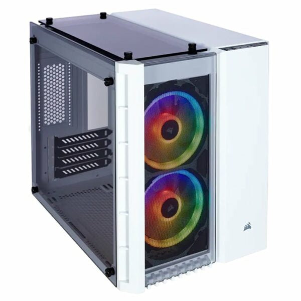 Corsair Crystal Series 280X RGB Tempered Glass Micro ATX Case, White
