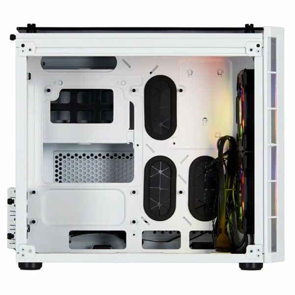 Corsair Crystal Series 280X RGB Tempered Glass Micro ATX Case, White